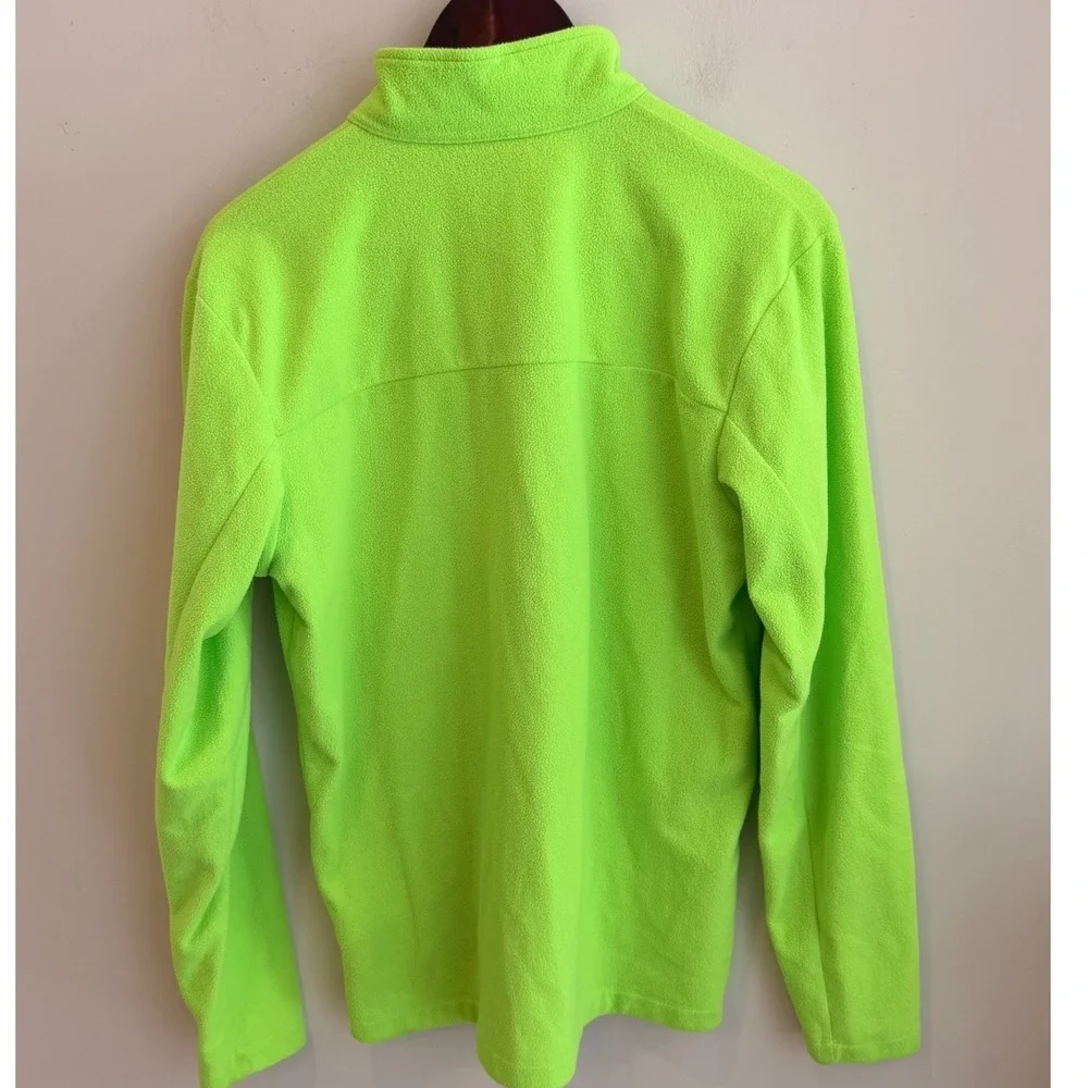 The North Face Mens TKA Glacier Quarter Zip Fleece Neon Lime Green Size M CUA3